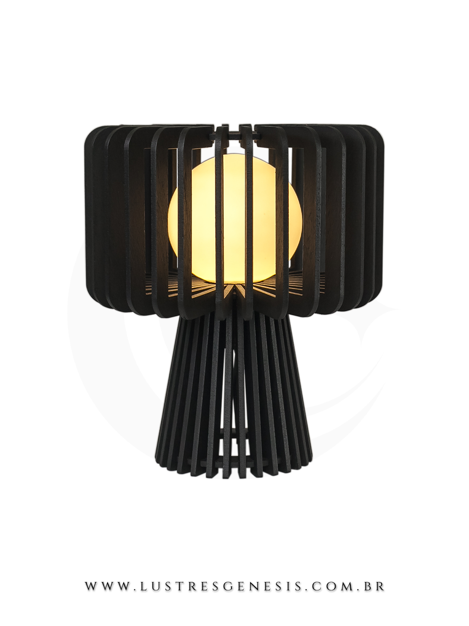 Lumin&aacute;ria de Mesa Abajur Bonsai em madeira ao lado de cama com cabeceira moderna Lustres G&ecirc;nesis Site online venda de Lustres e&nbsp;Ilumina&ccedil;&atilde;o